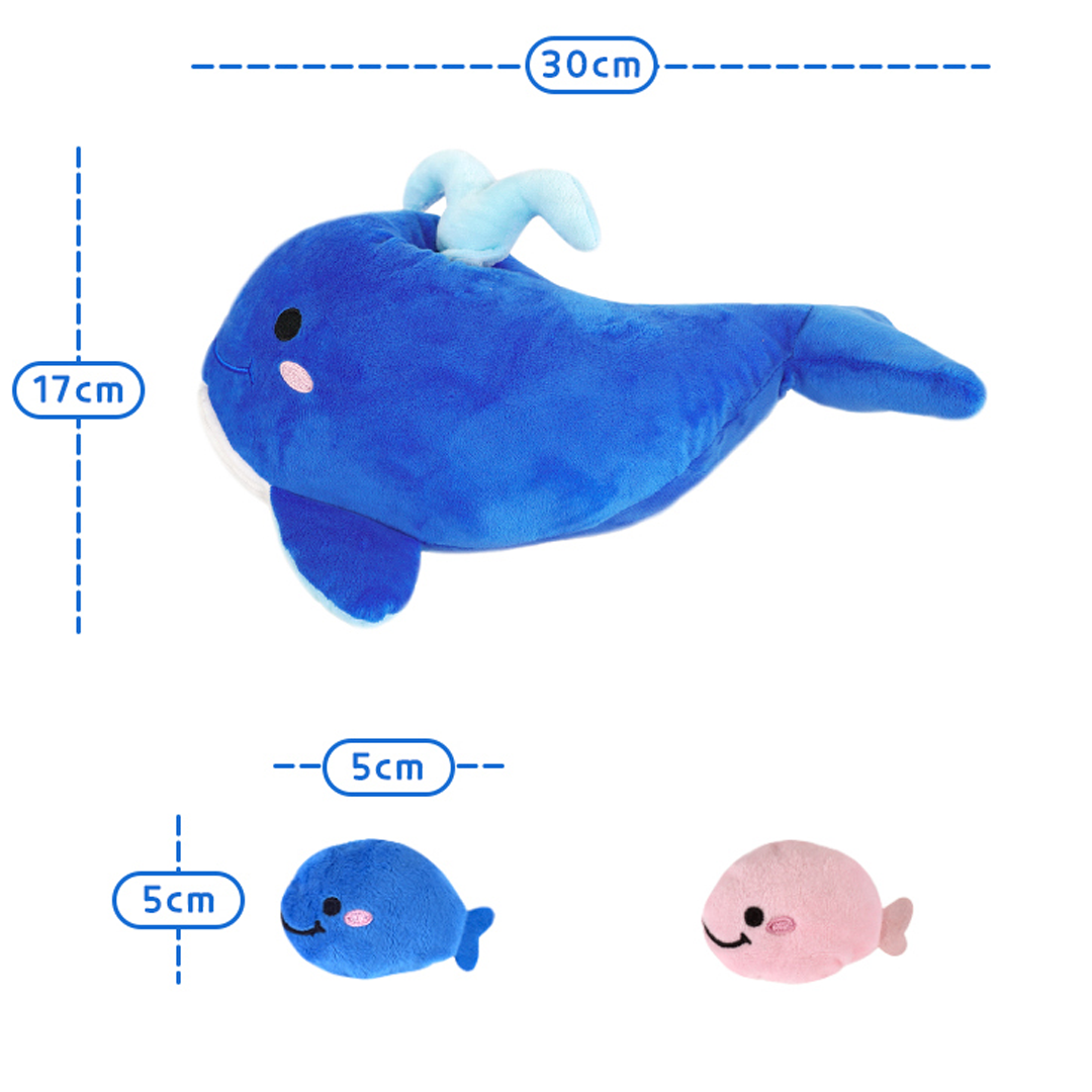 Petbeo Water-Spouting Giant Whale Nosework Toy