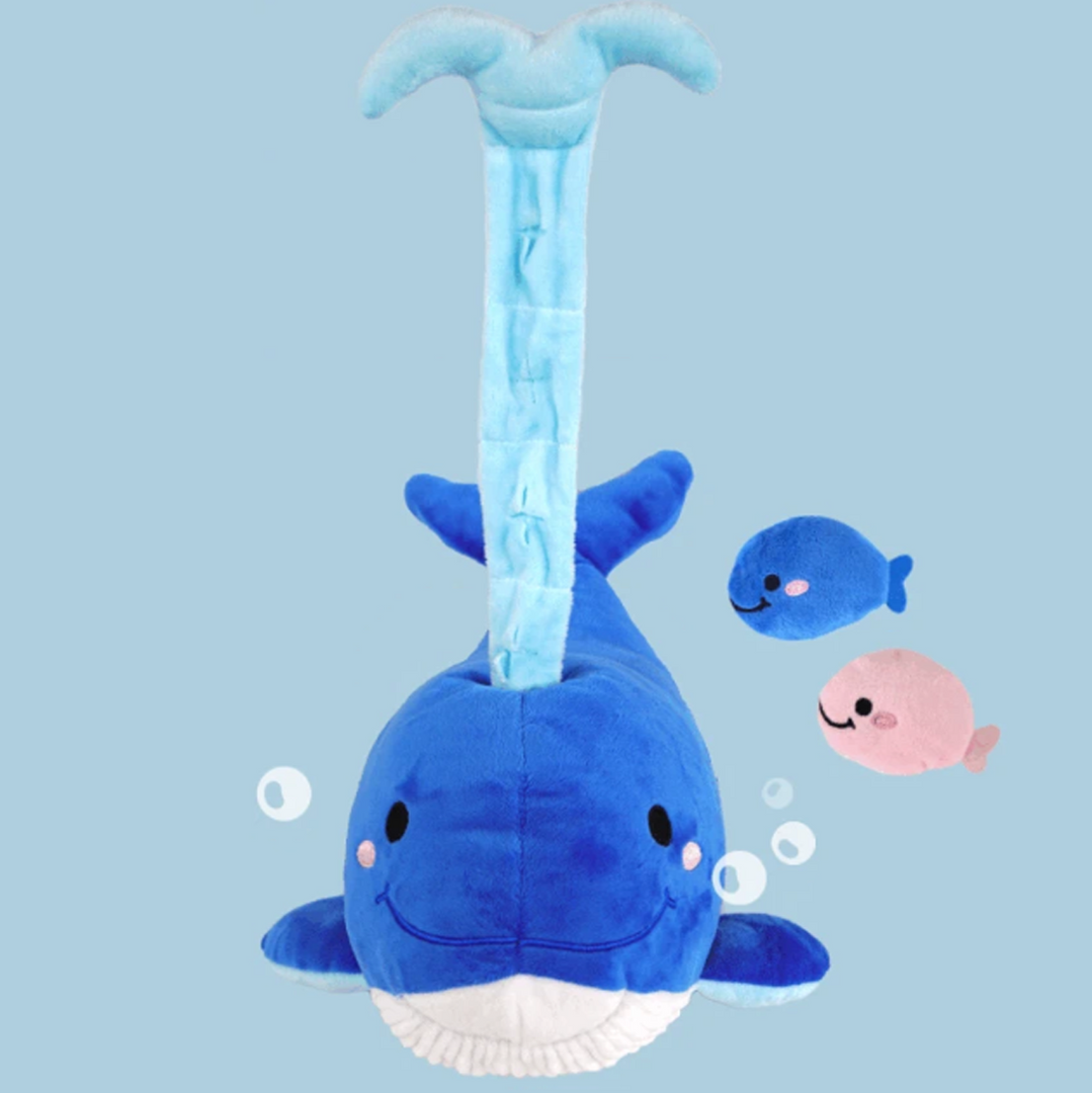 Petbeo Water-Spouting Giant Whale Nosework Toy