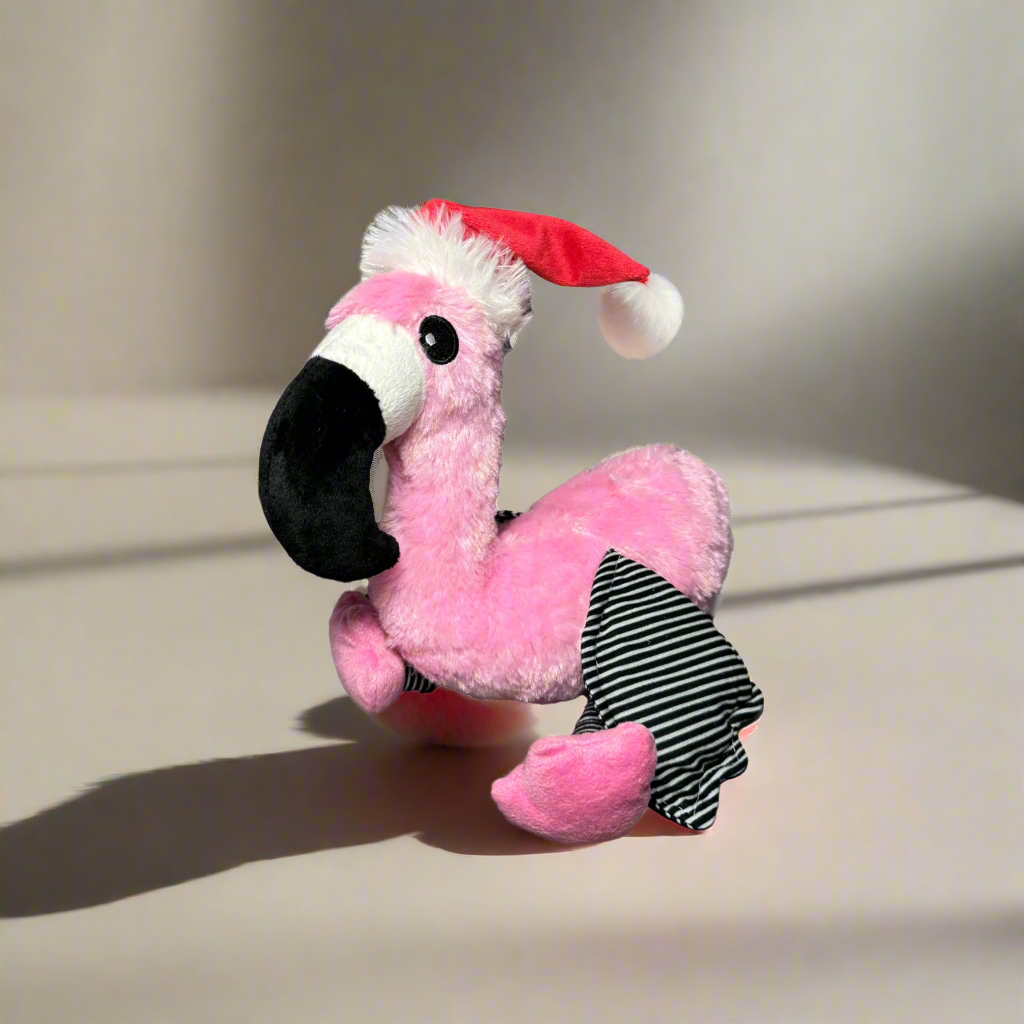 Christmas Flamingo Sqeak Toy